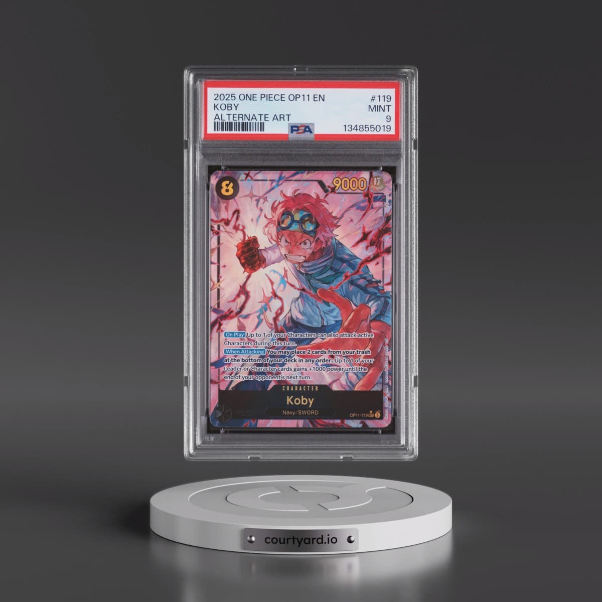2025 One Piece OP11-A Fist of Divine Speed #119 Koby - Alternate Art (PSA 9 MINT)