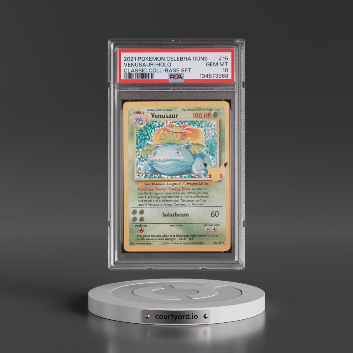 2021 Pokémon Celebrations Classic Collection #15 Venusaur - Holo (PSA 10 GEM MINT)