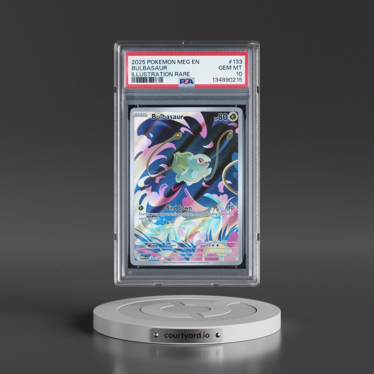 2025 Pokémon Meg EN-Mega Evolution #133 Bulbasaur - Illustration Rare (PSA 10 GEM MINT)