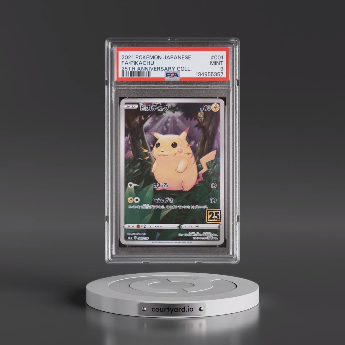 2021 Pokémon 25th Anniversary Collection #001 Pikachu - Full Art (PSA 9 MINT)