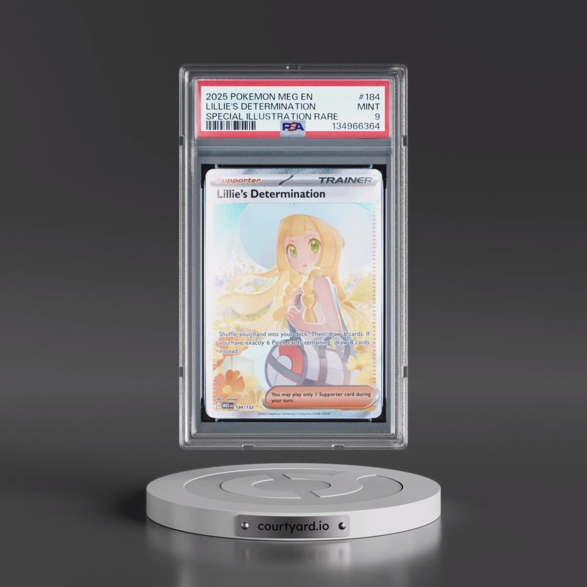 2025 Pokémon Meg EN-Mega Evolution #184 Lillie's Determination - Special Illustration Rare (PSA 9 MINT)