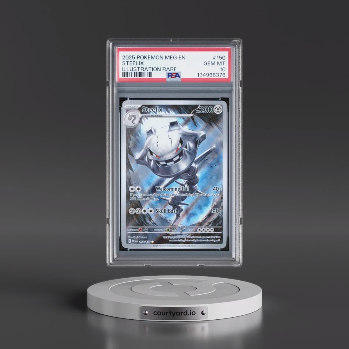 2025 Pokémon Meg EN-Mega Evolution #150 Steelix - Illustration Rare (PSA 10 GEM MINT)