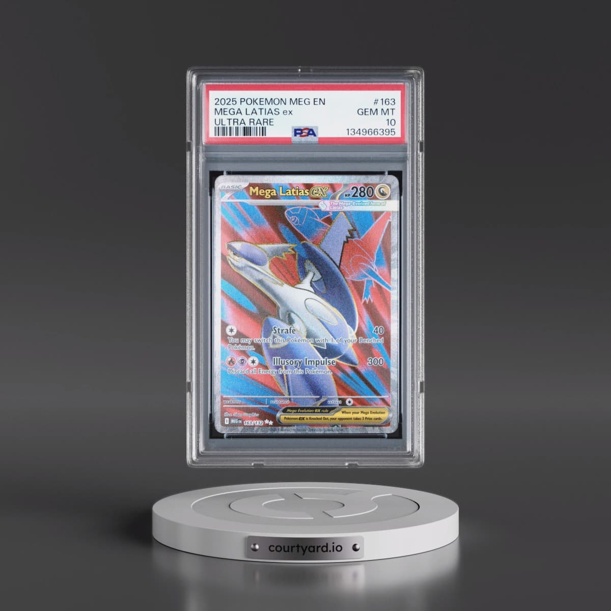 2025 Pokémon Meg EN-Mega Evolution #163 Mega Latias EX - Holo Ultra Rare (PSA 10 GEM MINT)