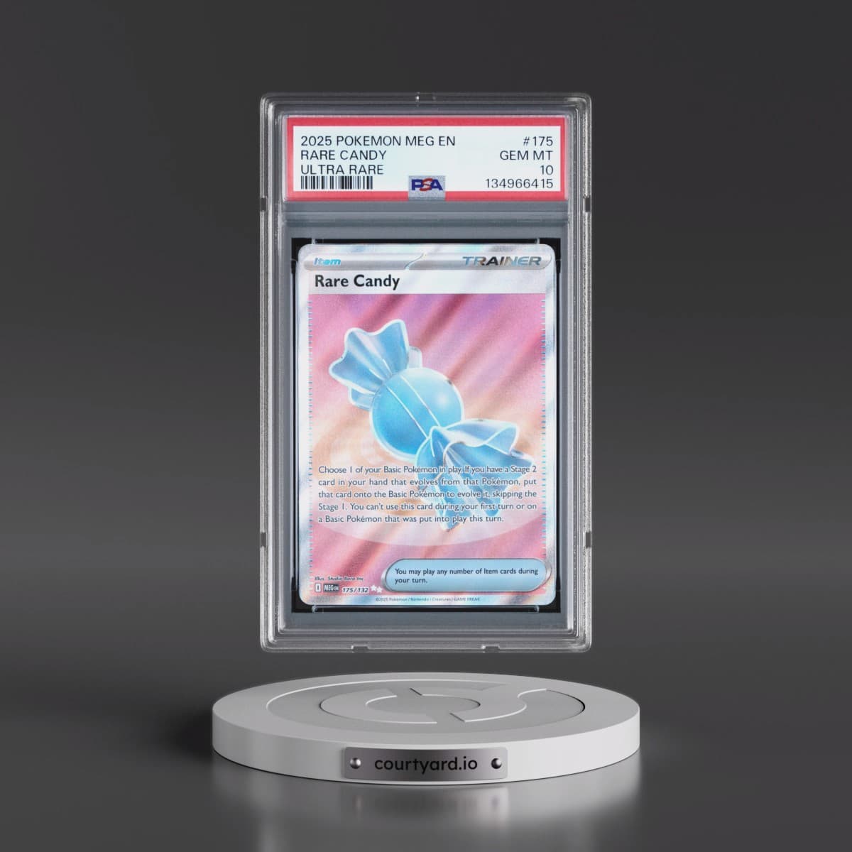 2025 Pokémon Meg EN-Mega Evolution #175 Rare Candy - Ultra Rare (PSA 10 GEM MINT)