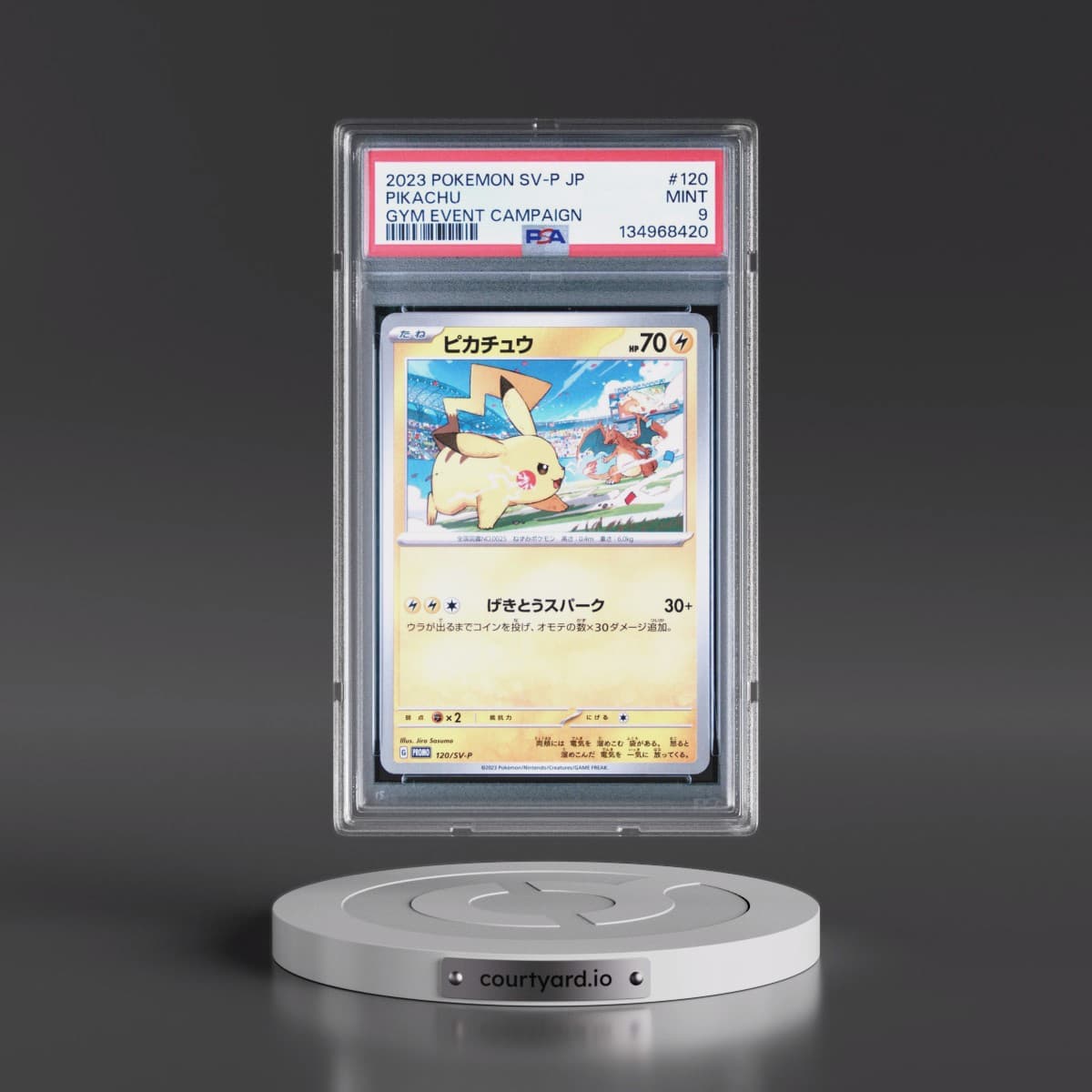 2023 Pokémon SV-P Promo #120 Pikachu - Gym Event Campaign (PSA 9 MINT)