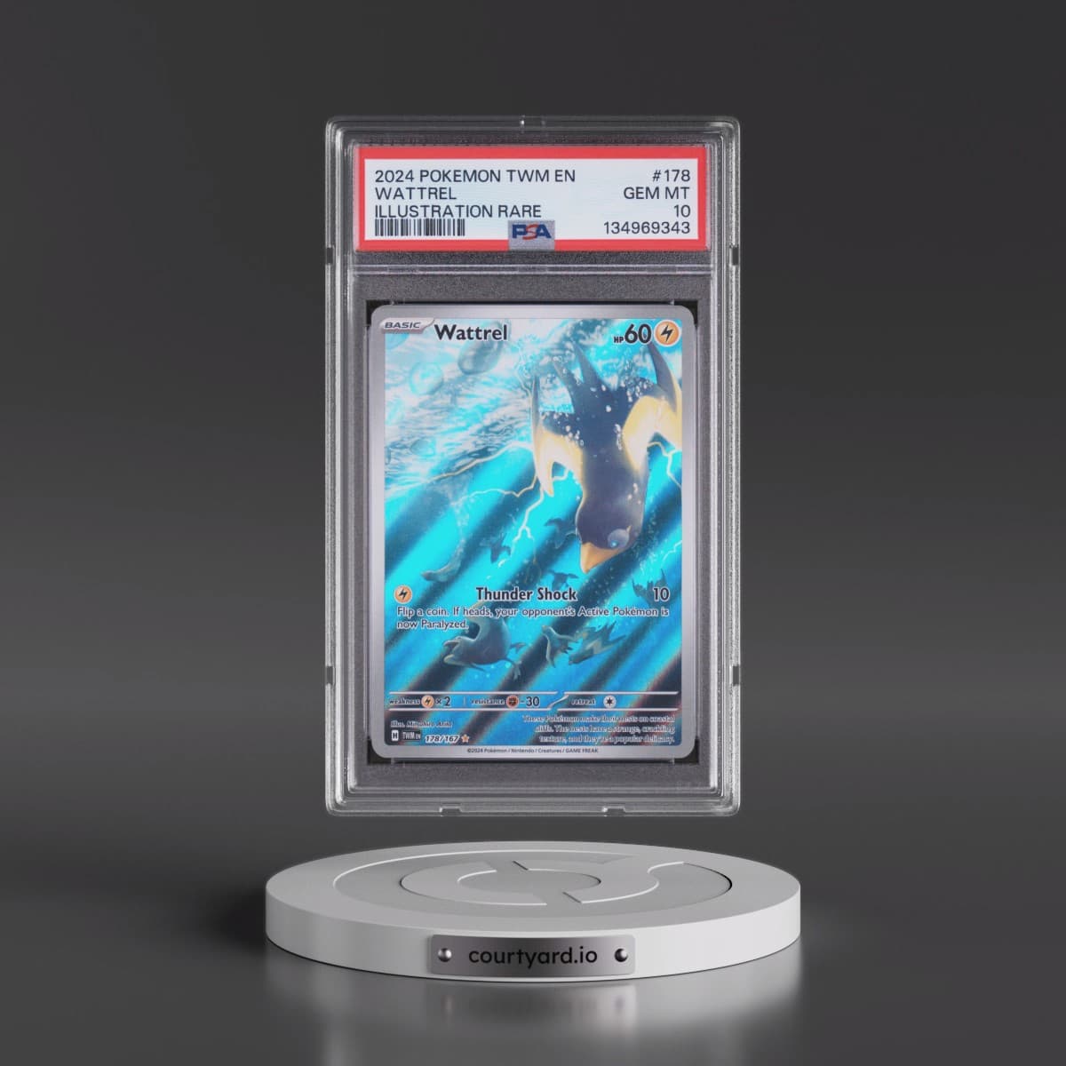 2024 Pokémon Twm EN-Twilight Masquerade #178 Wattrel - Illustration Rare (PSA 10 GEM MINT)