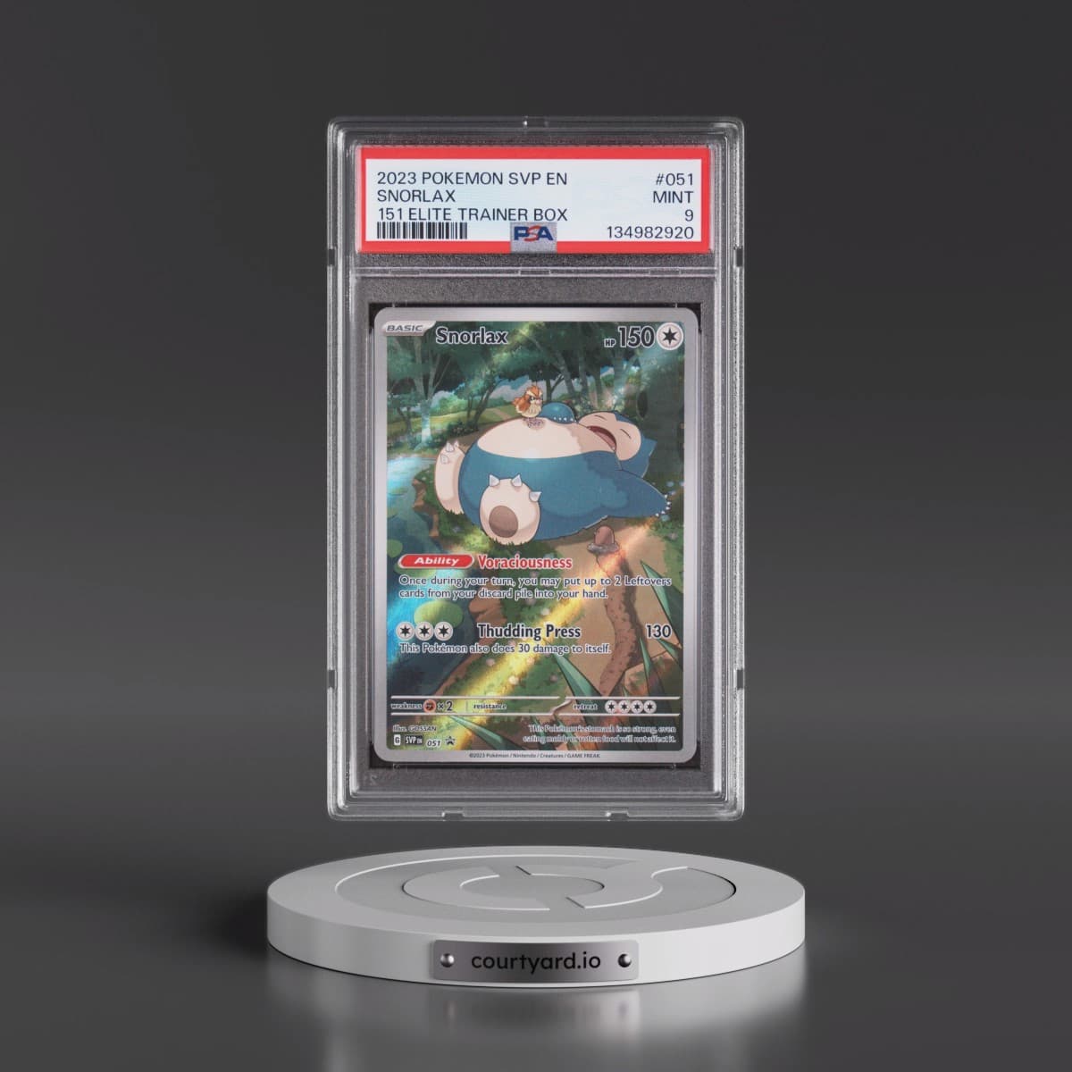 2023 Pokémon Svp EN-SV Black Star Promo #051 Snorlax - 151 Elite Trainer Box (PSA 9 MINT)