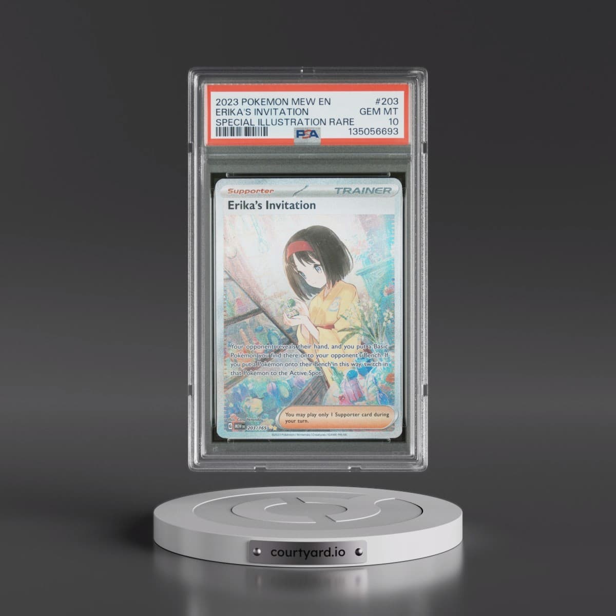 2023 Pokémon Mew EN-151 #203 Erika's Invitation - Special Illustration Rare (PSA 10 GEM MINT)