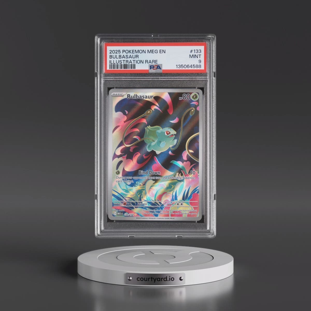 2025 Pokémon Meg EN-Mega Evolution #133 Bulbasaur - Illustration Rare (PSA 9 MINT)