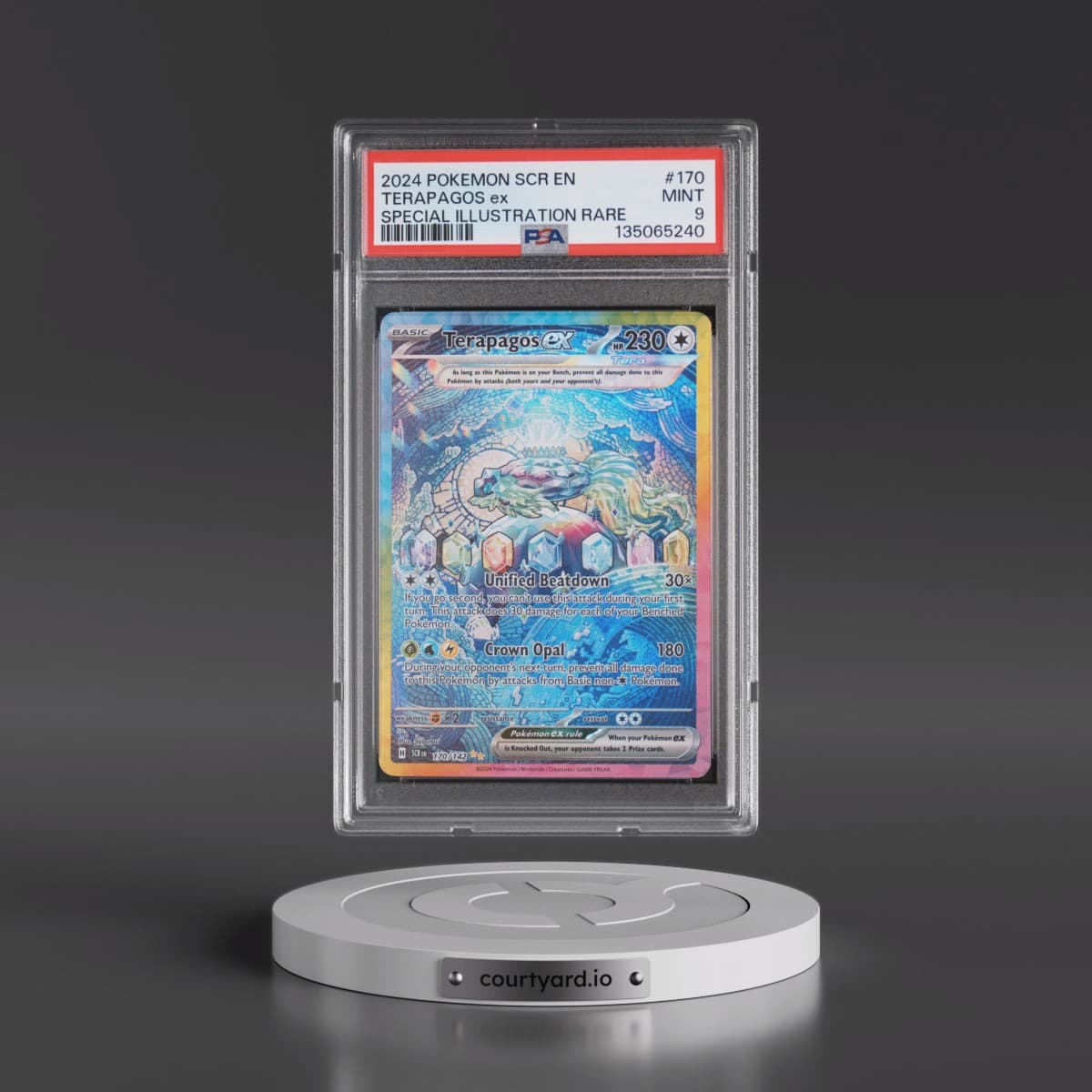 2024 Pokémon Scr EN-Stellar Crown #170 Terapagos EX - Holo Special Illustration Rare (PSA 9 MINT)