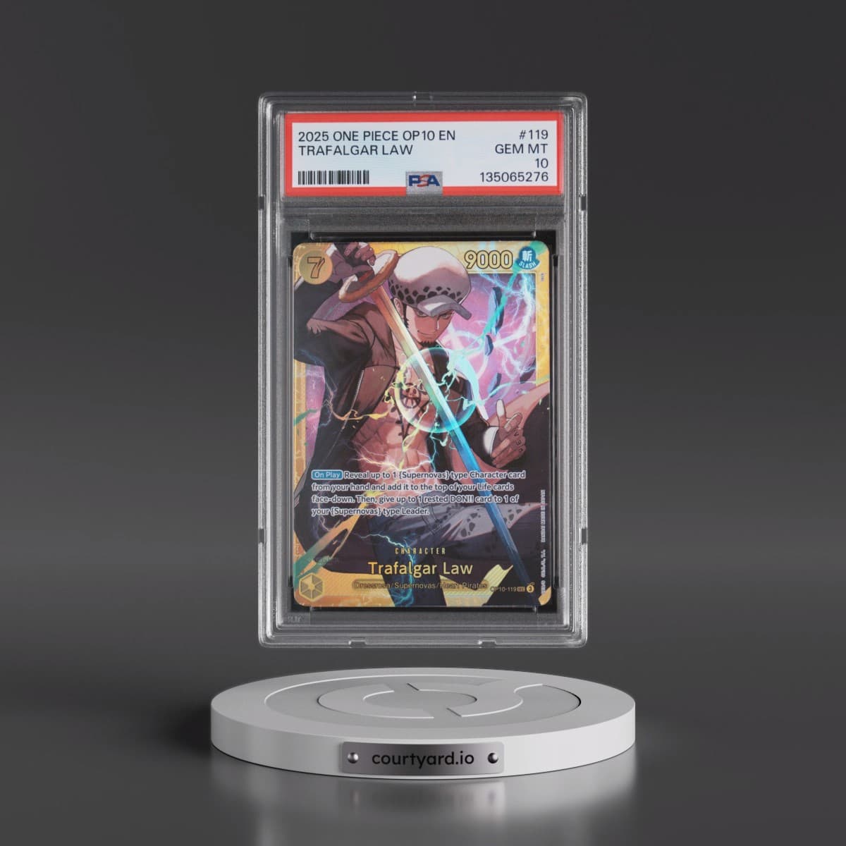 2025 One Piece OP10-Royal Blood #119 Trafalgar Law (PSA 10 GEM MINT)