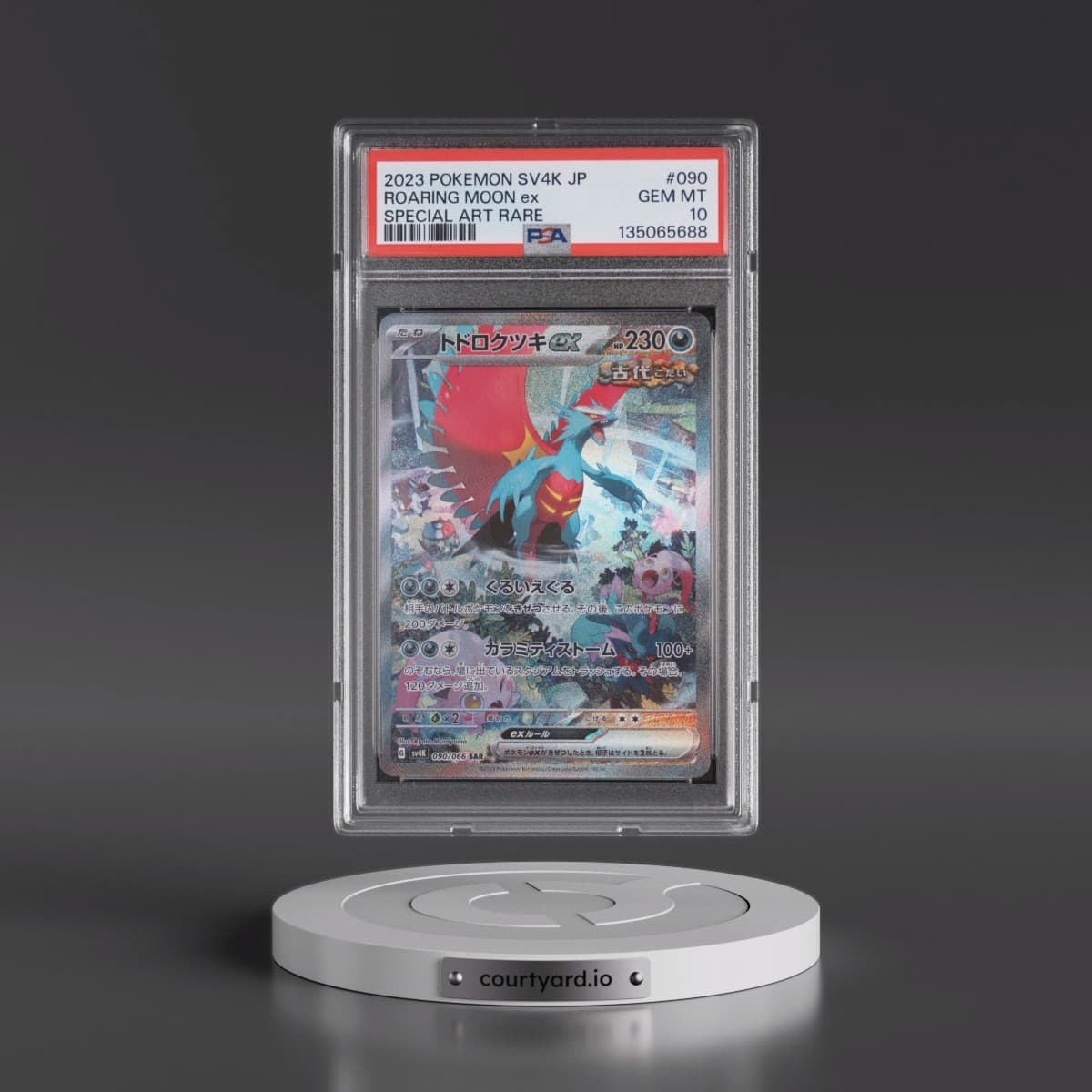 2023 Pokémon Sv4k-Ancient Roar #090 Roaring Moon EX - Holo Special Art Rare (PSA 10 GEM MINT)