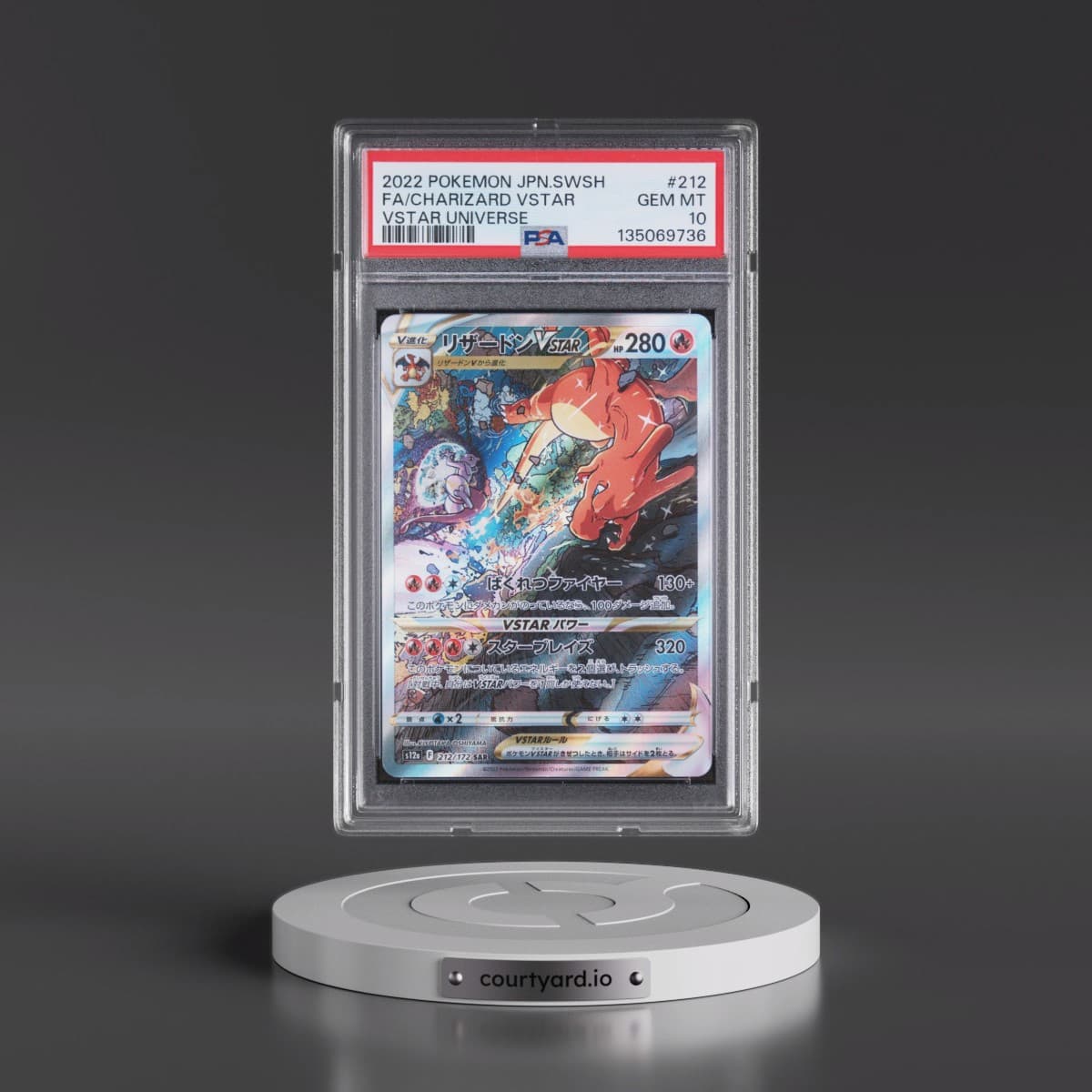 2022 Pokémon Sword & Shield Vstar Universe #212 Charizard Vstar - Full Art (PSA 10 GEM MINT)