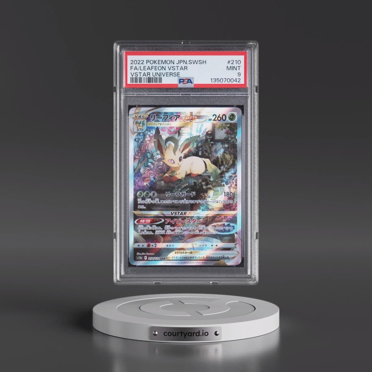 2022 Pokémon Sword & Shield Vstar Universe #210 Leafeon Vstar - Full Art (PSA 9 MINT)