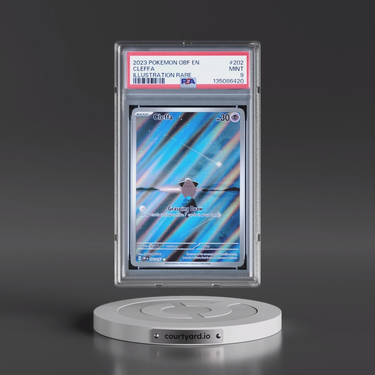 2023 Pokémon Obf EN-Obsidian Flames #202 Cleffa - Illustration Rare (PSA 9 MINT)