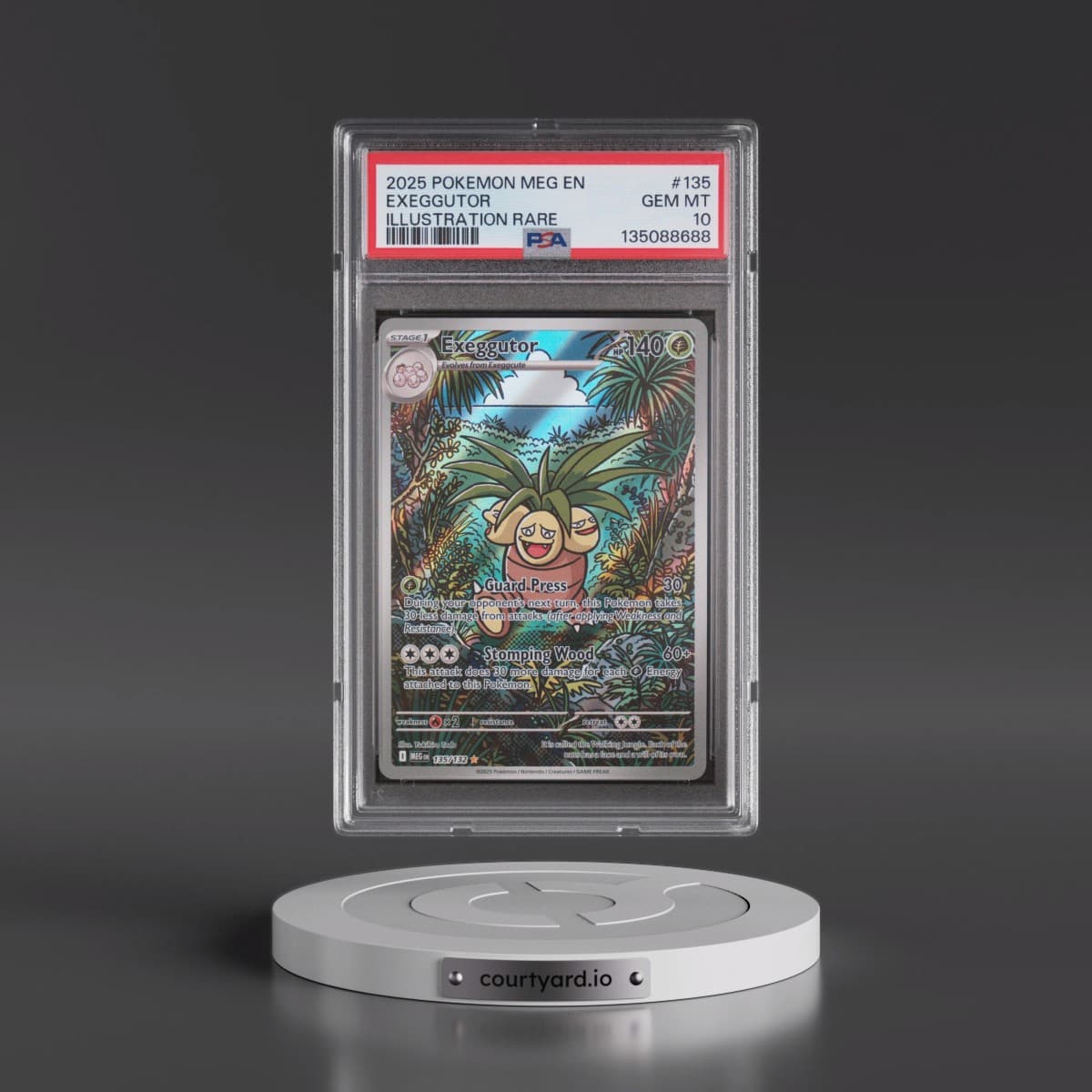 2025 Pokémon Meg EN-Mega Evolution #135 Exeggutor - Illustration Rare (PSA 10 GEM MINT)