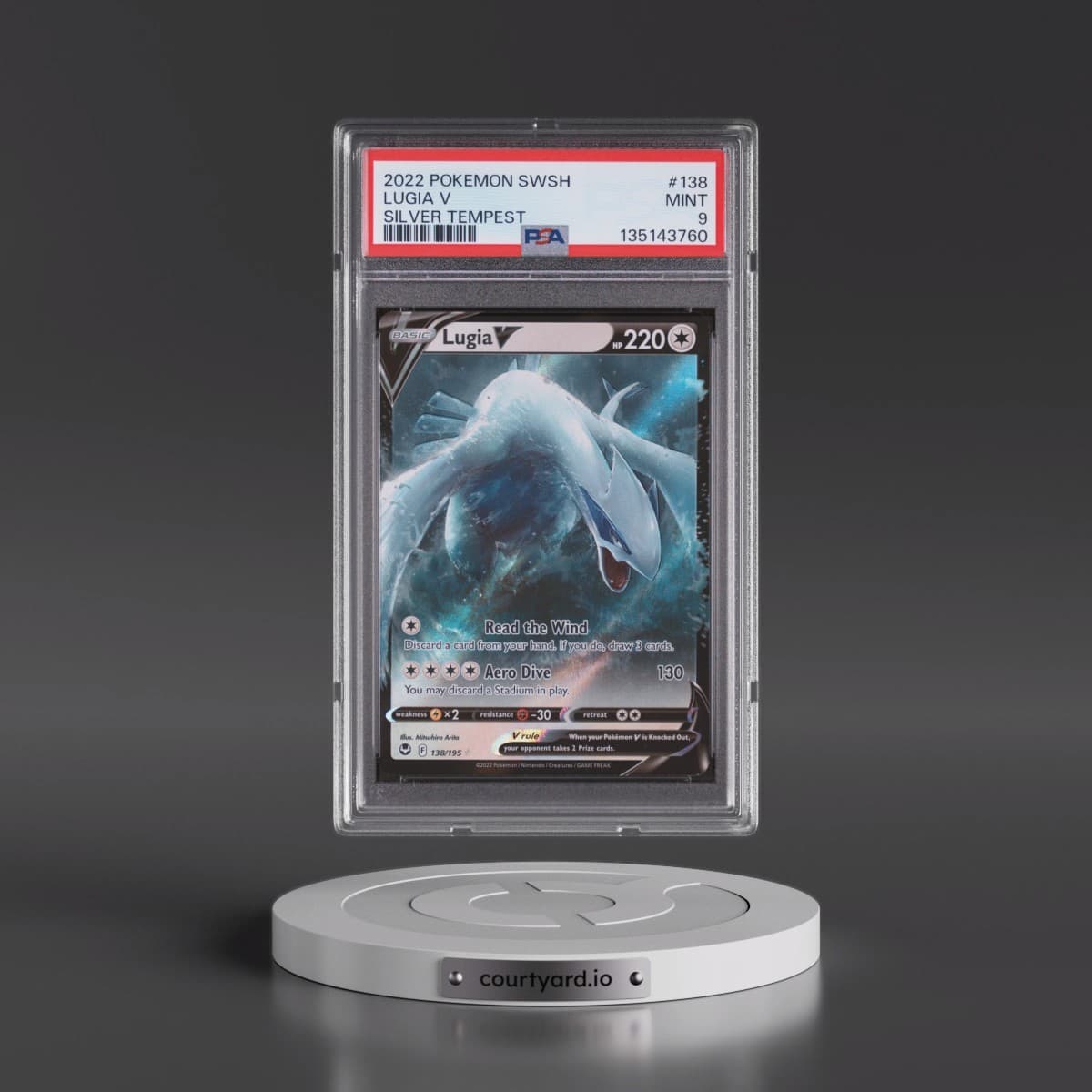2022 Pokémon Sword & Shield Silver Tempest #138 Lugia V - Holo (PSA 9 MINT)