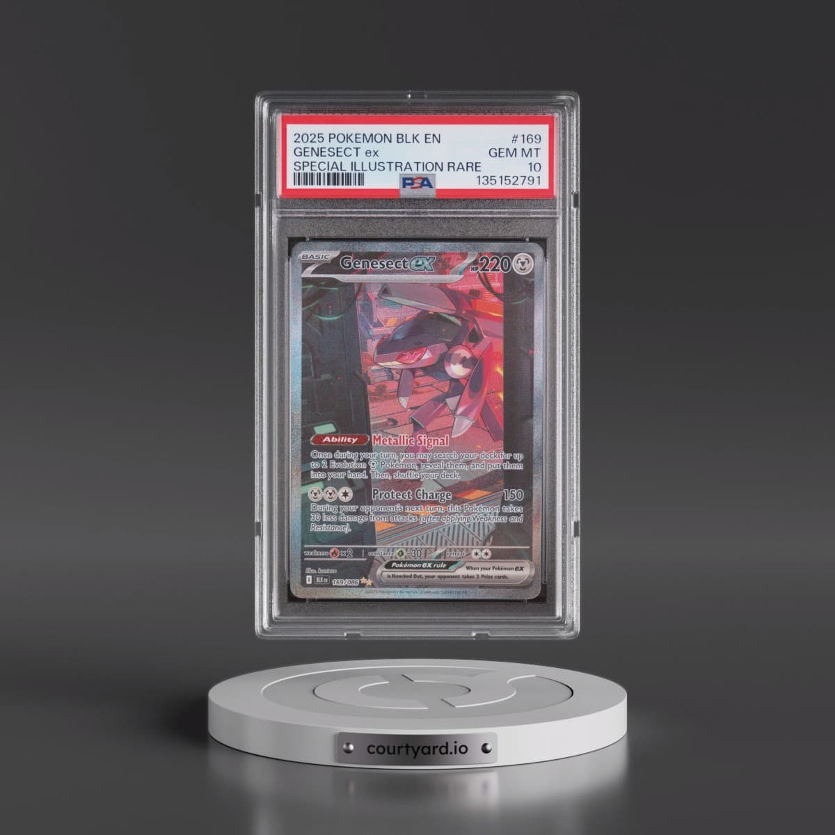 2025 Pokémon Blk EN-Black Bolt #169 Genesect EX - Holo Special Illustration Rare (PSA 10 GEM MINT)