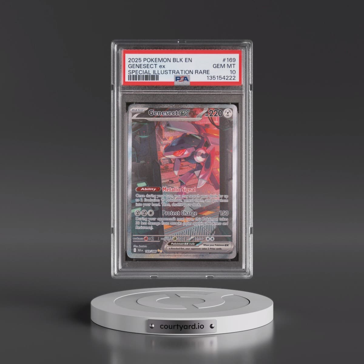 2025 Pokémon Blk EN-Black Bolt #169 Genesect EX - Holo Special Illustration Rare (PSA 10 GEM MINT)