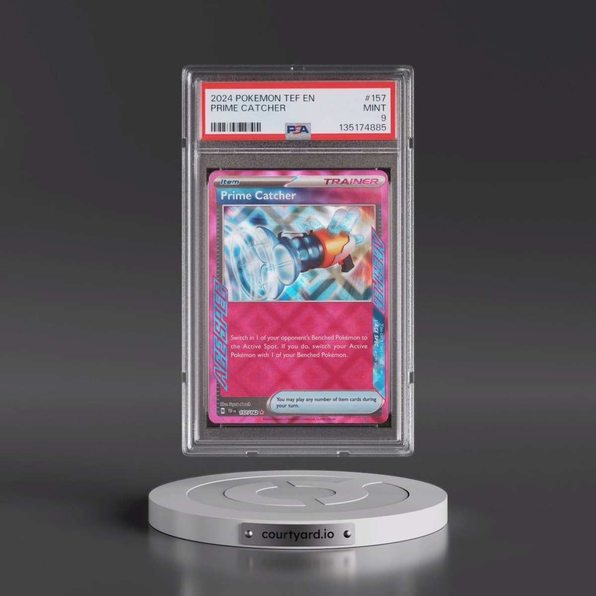2024 Pokémon Tef EN-Temporal Forces #157 Prime Catcher (PSA 9 MINT)