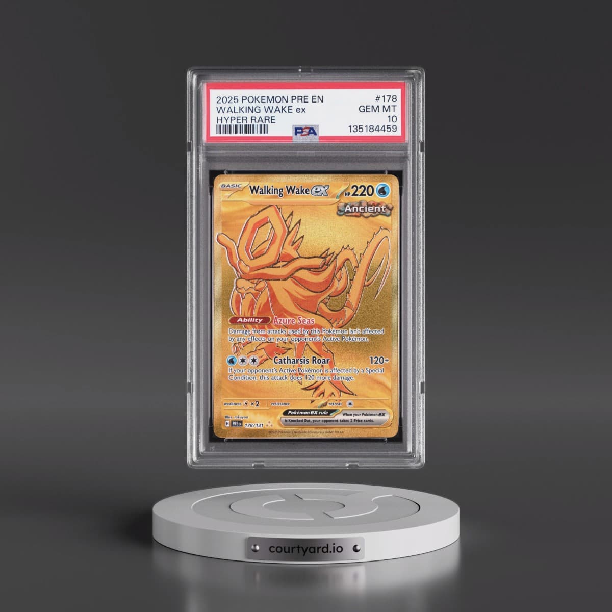 2025 Pokémon Pre EN-Prismatic Evolutions #178 Walking Wake EX - Holo Hyper Rare (PSA 10 GEM MINT)