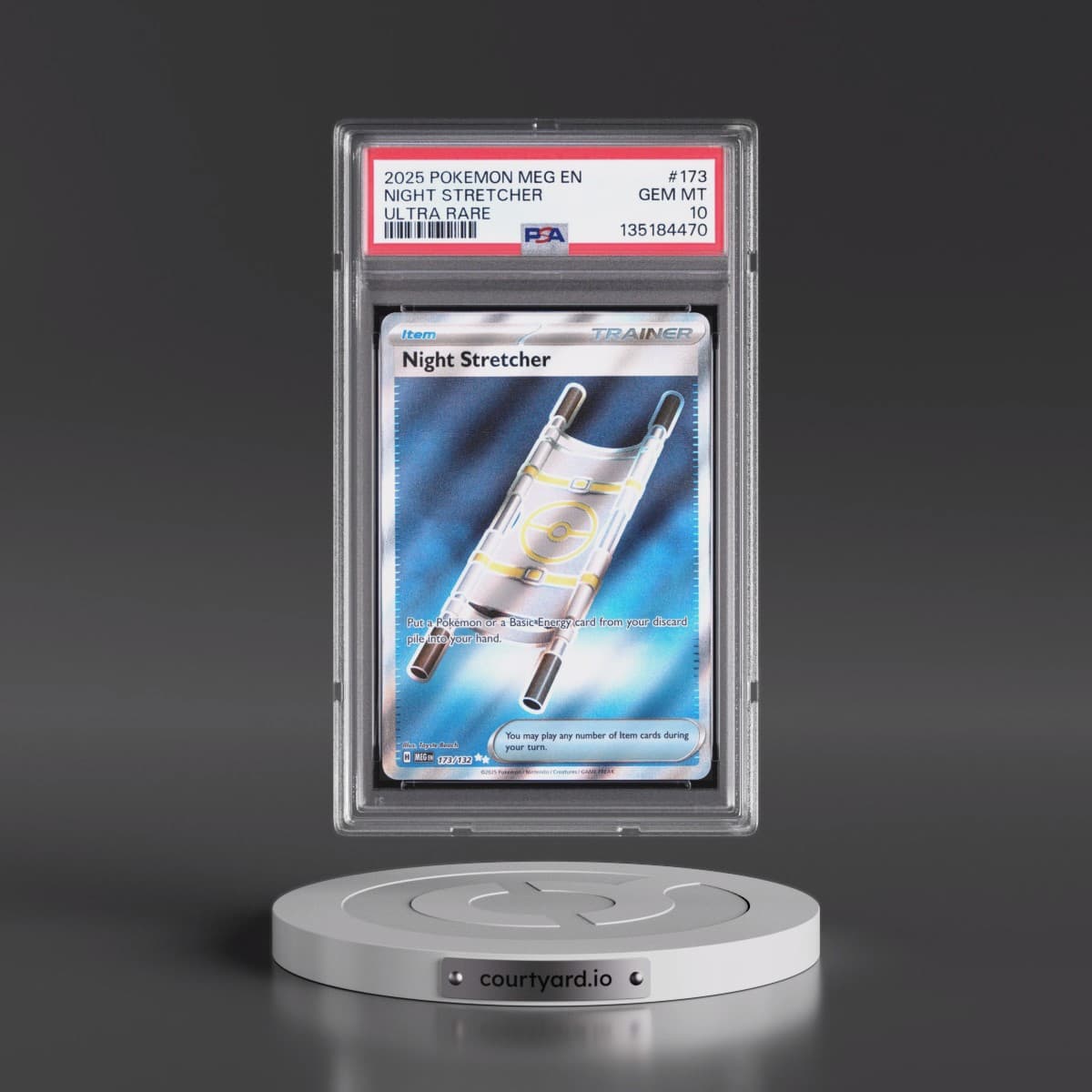 2025 Pokémon Meg EN-Mega Evolution #173 Night Stretcher - Ultra Rare (PSA 10 GEM MINT)