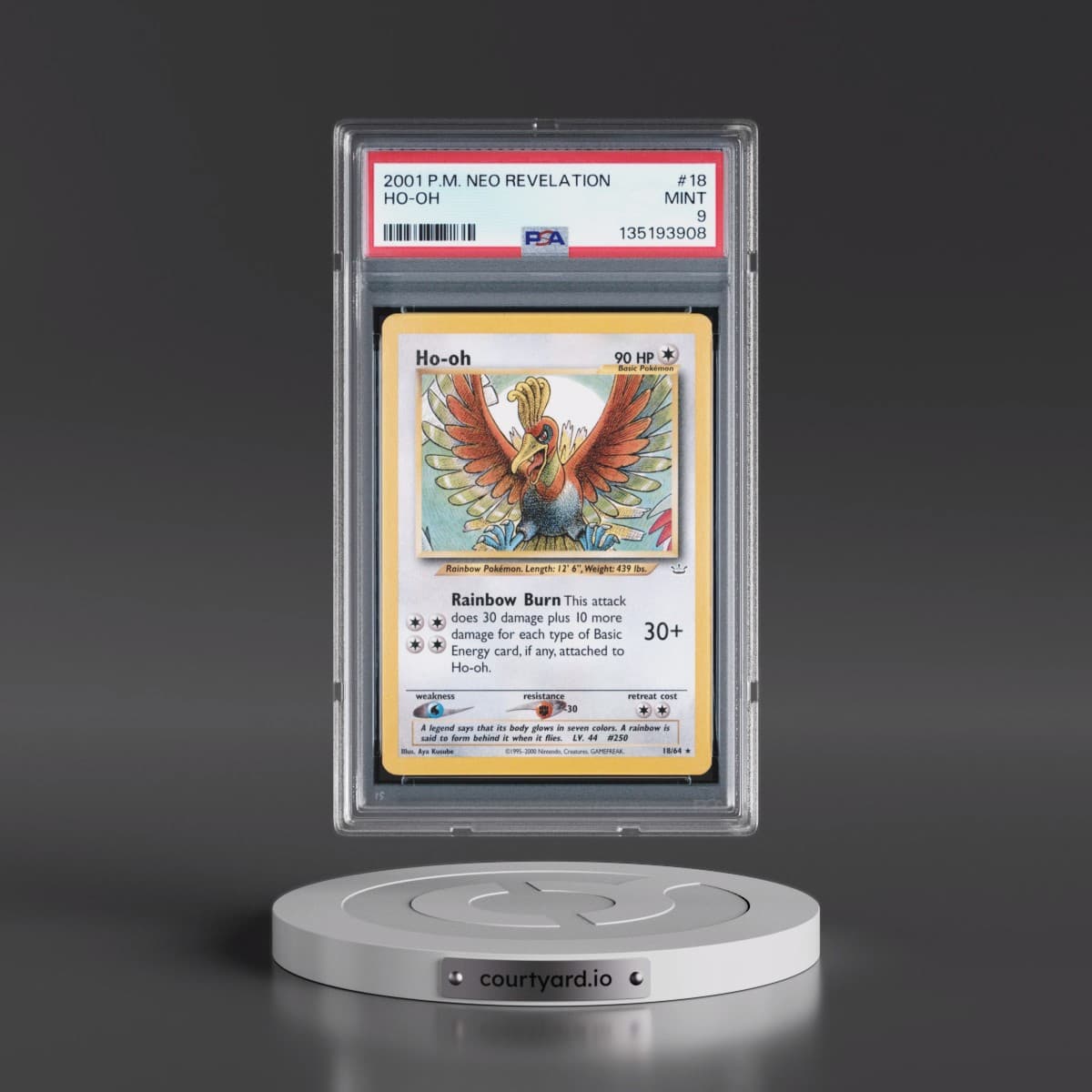 2001 Pokémon Neo Revelation #18 HO-Oh (PSA 9 MINT)