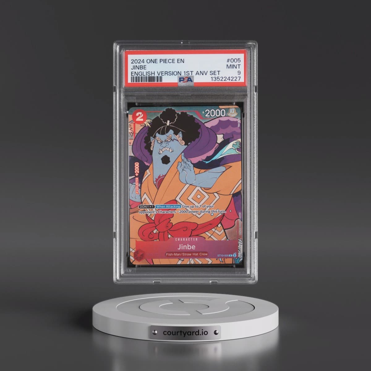 2024 One Piece English Version 1st Anniversary Set #005 Jinbe (PSA 9 MINT)