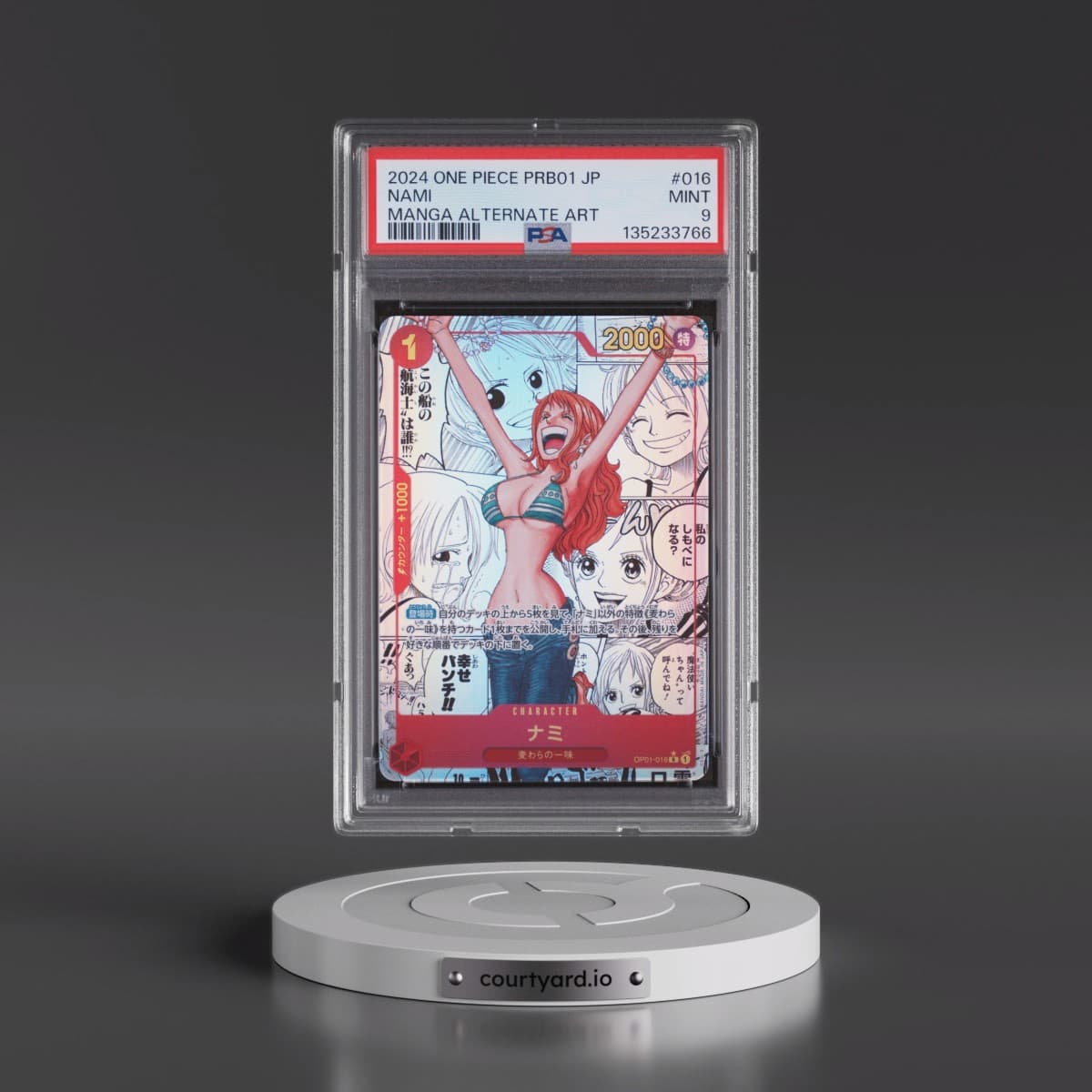 2024 One Piece Japanese PRB01-Premium Booster -One Piece Card the Best #016 Nami - Manga Alternate Art (PSA 9 MINT)