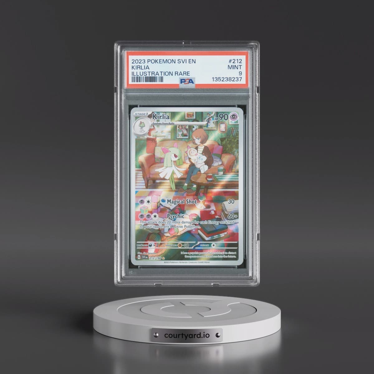2023 Pokémon Svi EN-Scarlet & Violet #212 Kirlia - Illustration Rare (PSA 9 MINT)