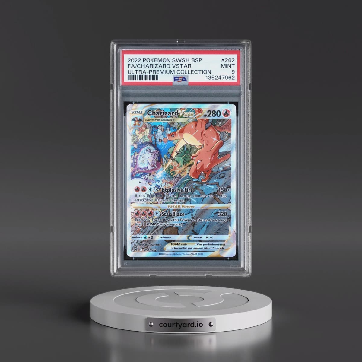 2022 Pokémon Swsh Black Star Promo #262 Charizard Vstar - Full Art Sword & Shield Ultra-Premium Collection-Charizard (PSA 9 MINT)