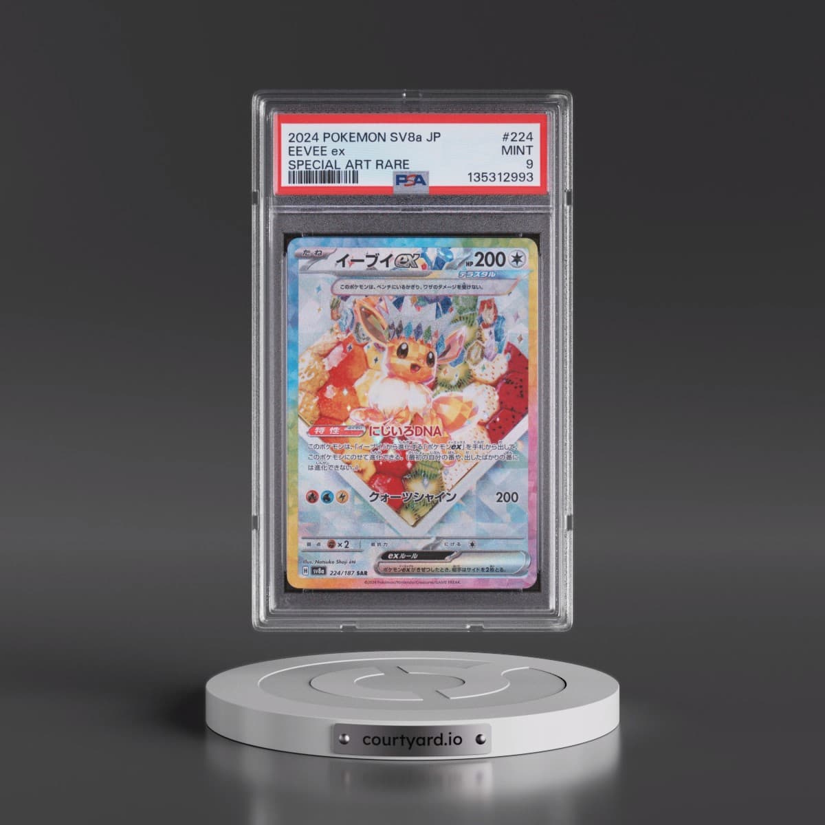 2024 Pokémon Sv8a-Terastal Fest EX #224 Eevee EX - Holo Special Art Rare (PSA 9 MINT)
