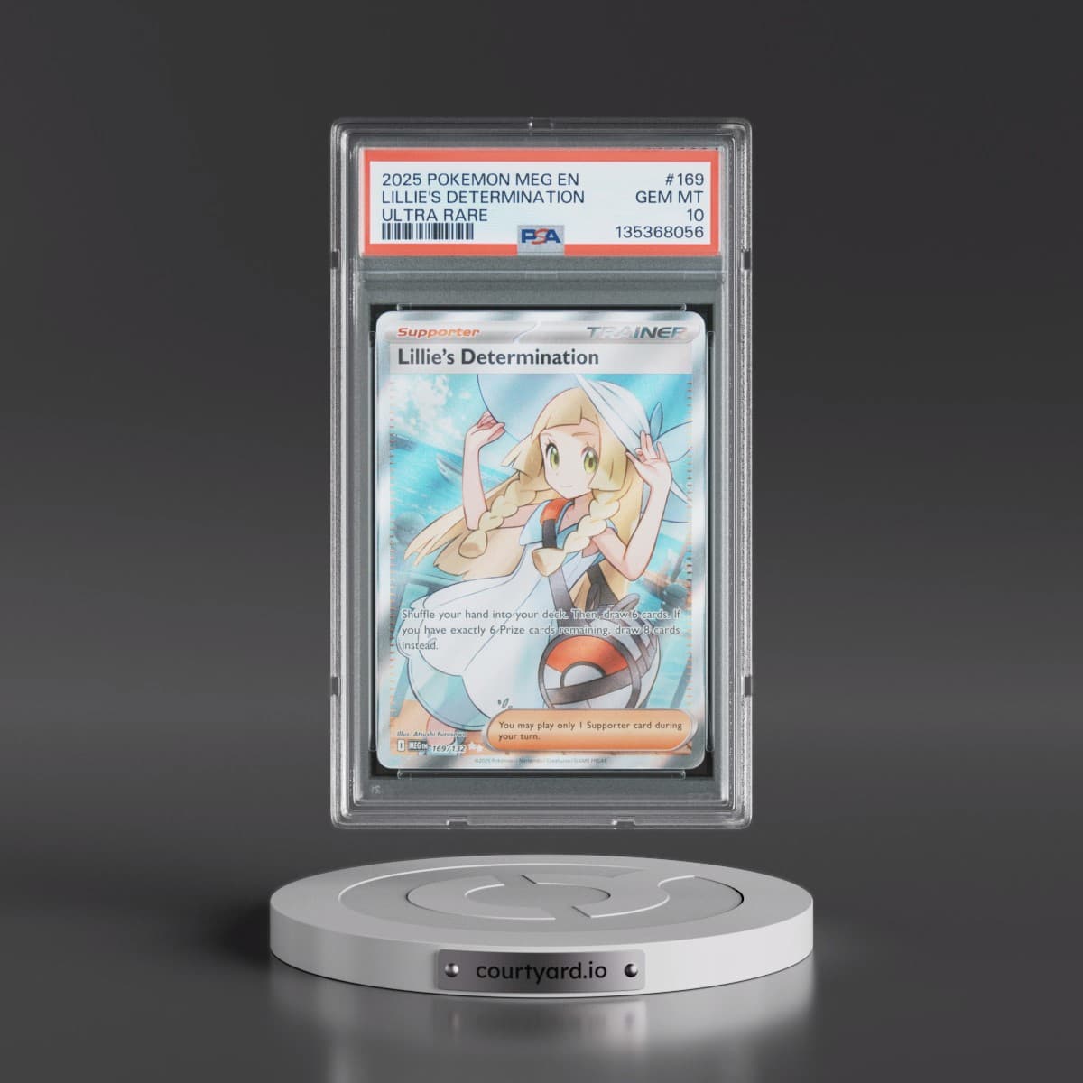 2025 Pokémon Meg EN-Mega Evolution #169 Lillie's Determination - Ultra Rare (PSA 10 GEM MINT)