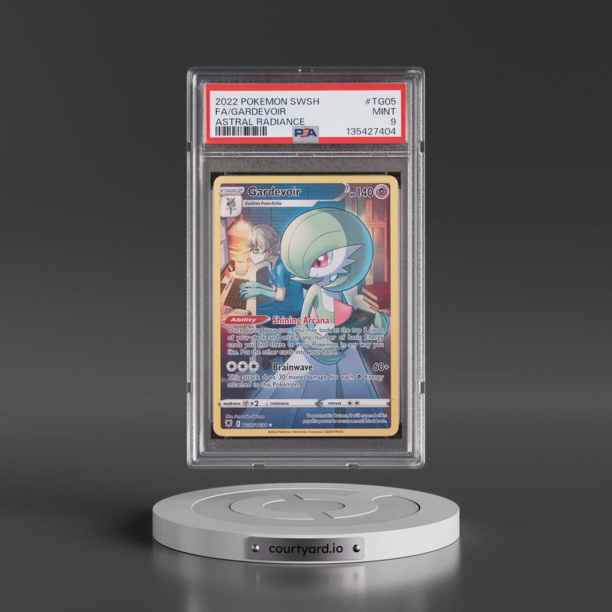 2022 Pokémon Sword & Shield Astral Radiance #TG05 Gardevoir - Full Art (PSA 9 MINT)