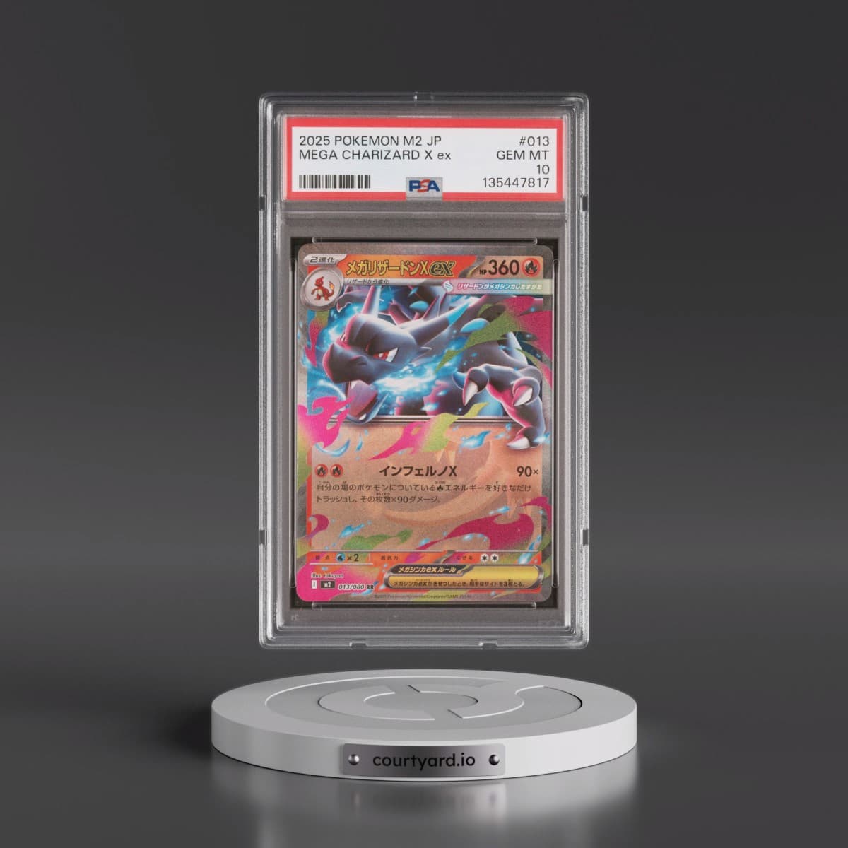 2025 Pokémon M2-Inferno X #013 Mega Charizard X EX - Holo (PSA 10 GEM MINT)
