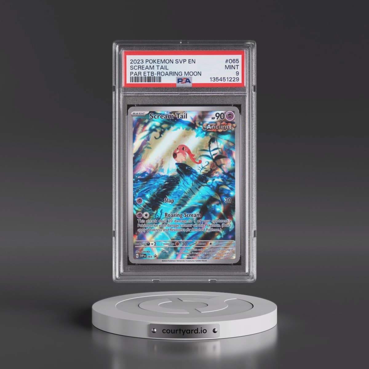 2023 Pokémon Svp EN-SV Black Star Promo #065 Scream Tail - Paradox Rift Elite Trainer Box-Roaring Moon (PSA 9 MINT)