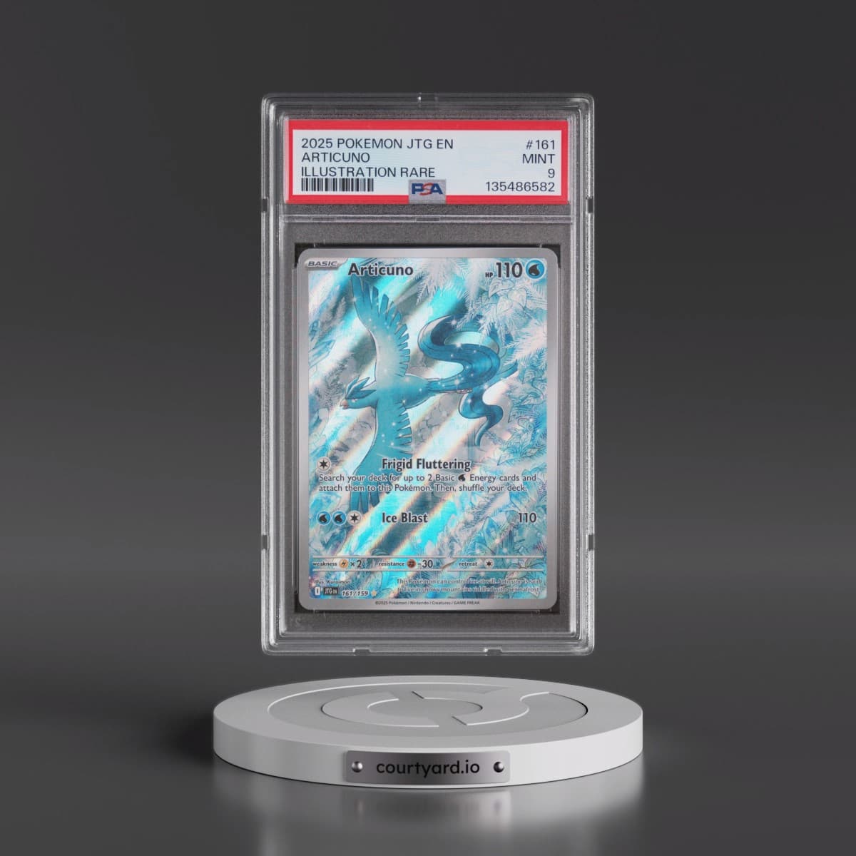 2025 Pokémon Jtg EN-Journey Together #161 Articuno - Illustration Rare (PSA 9 MINT)