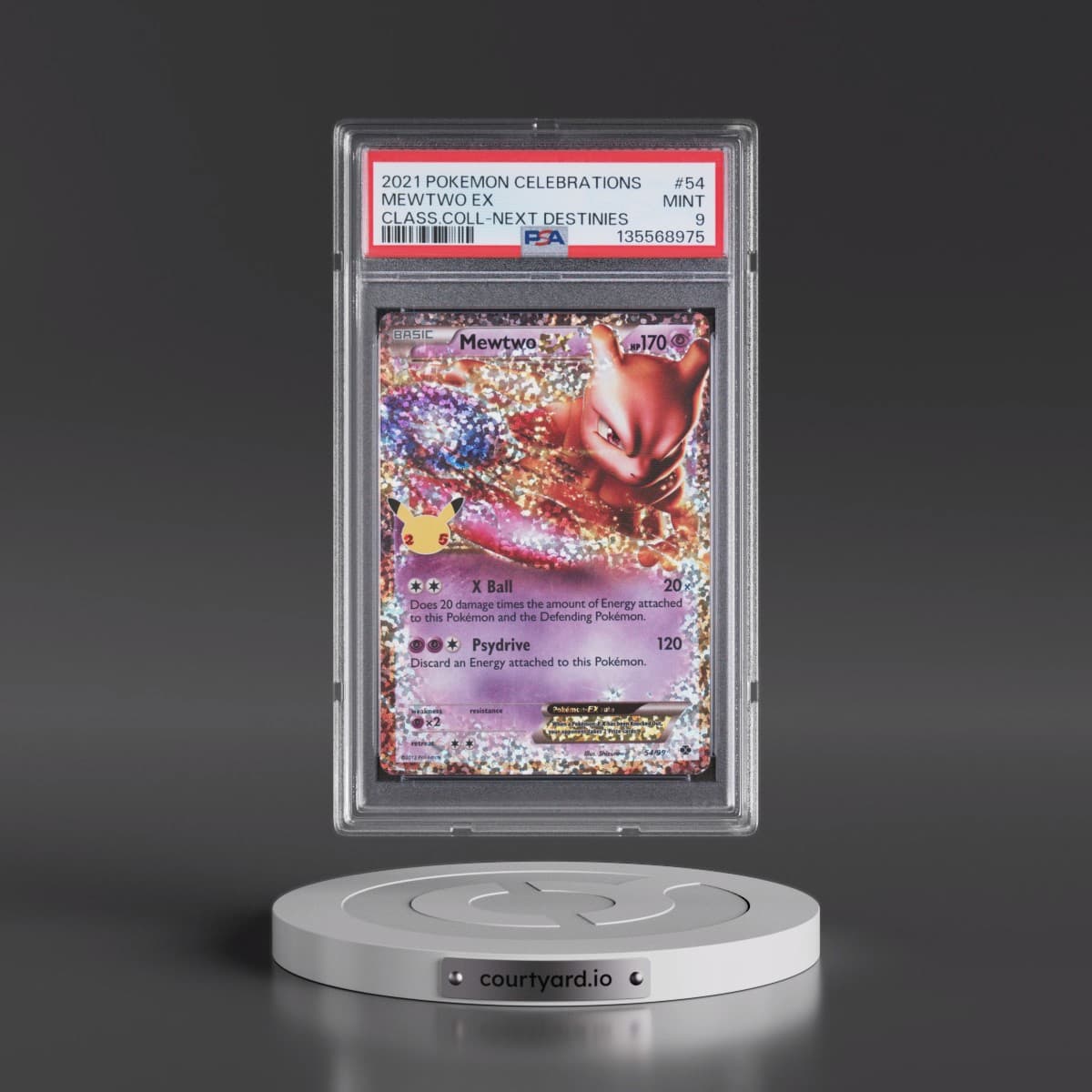 2021 Pokémon Celebrations Classic Collection #54 Mewtwo EX - Holo (PSA 9 MINT)