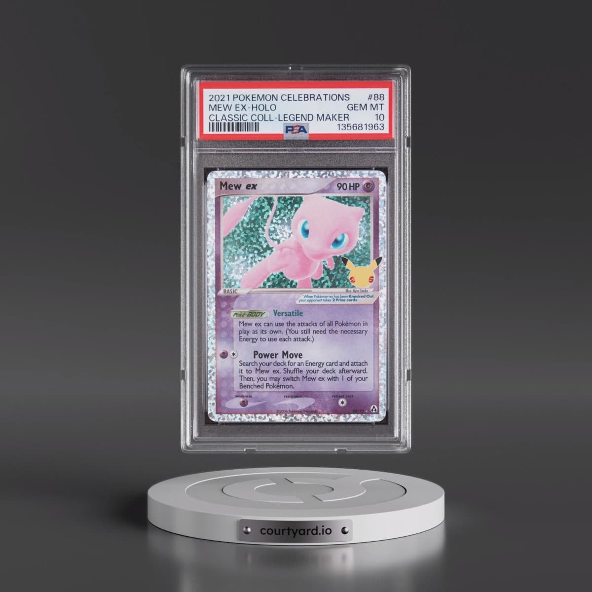 2021 Pokémon Celebrations Classic Collection #88 Mew EX - Holo Holo (PSA 10 GEM MINT)