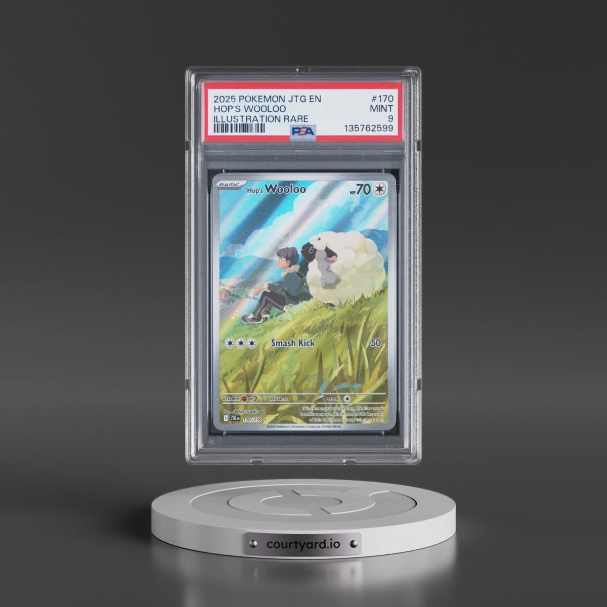 2025 Pokémon Jtg EN-Journey Together #170 Hop's Wooloo - Illustration Rare (PSA 9 MINT)