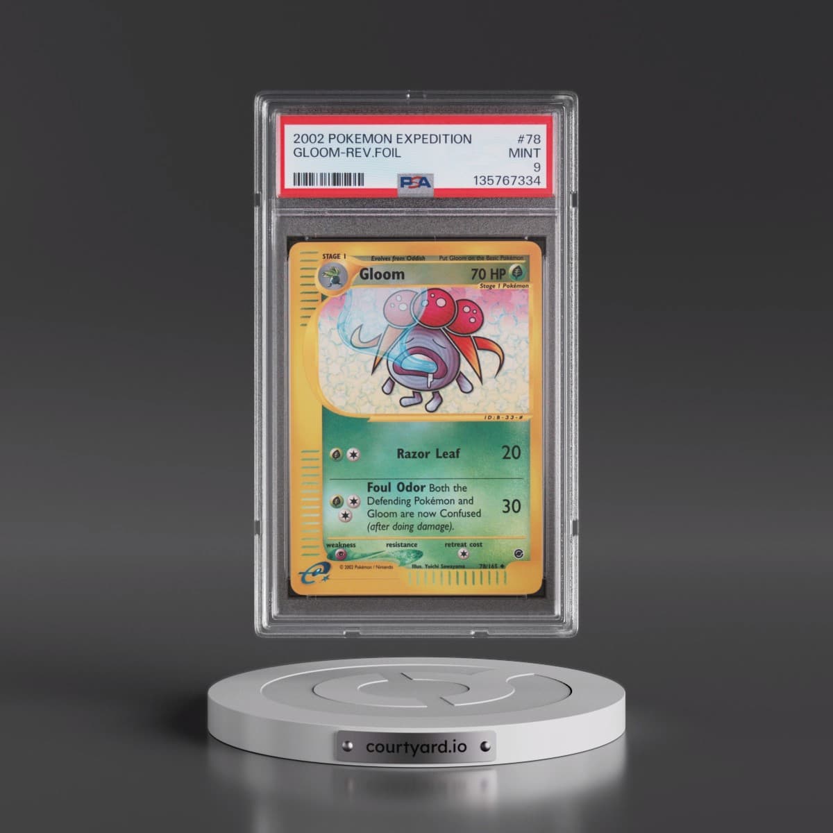 2002 Pokémon Expedition #78 Gloom - Reverse Foil (PSA 9 MINT)