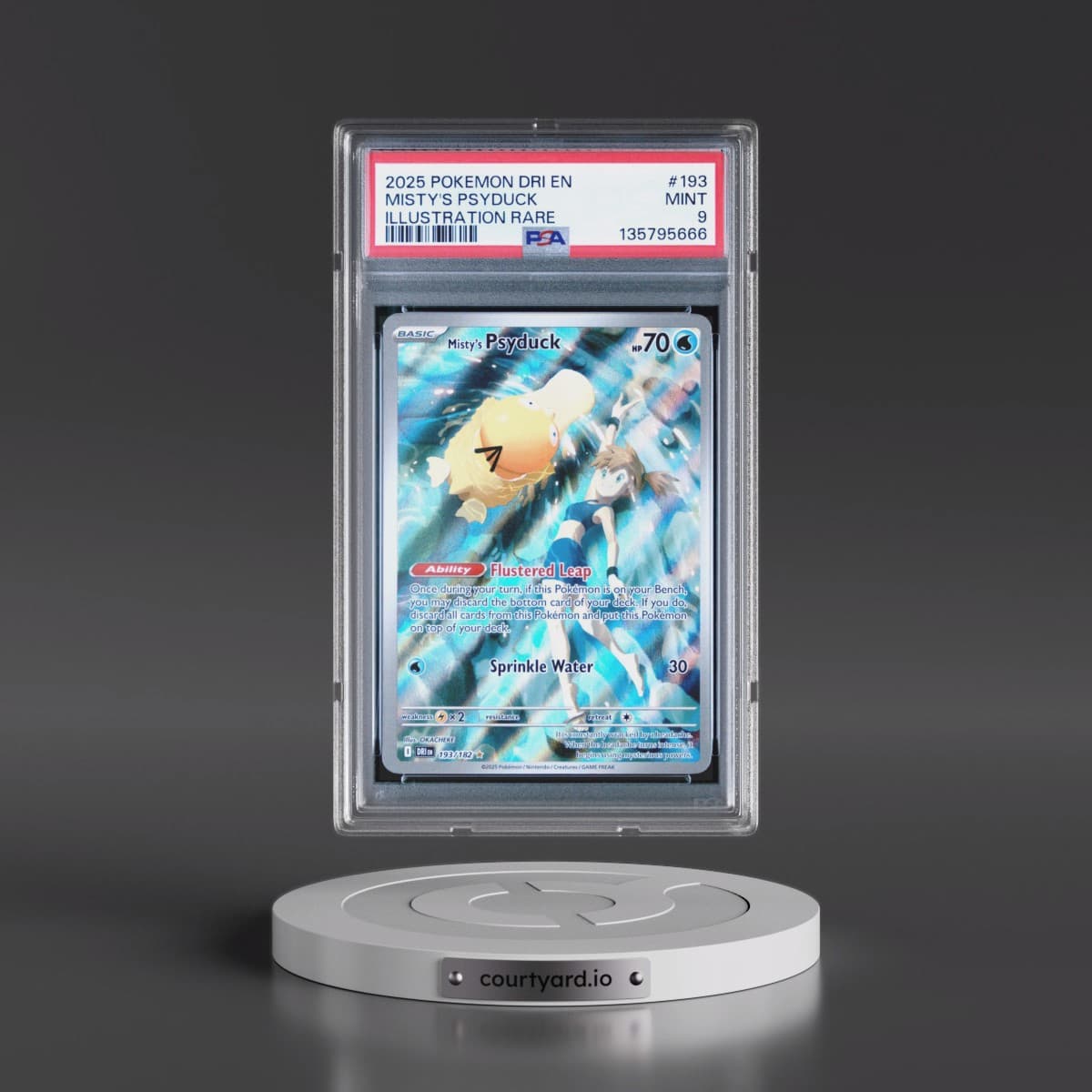 2025 Pokémon Dri EN-Destined Rivals #193 Misty's Psyduck - Illustration Rare (PSA 9 MINT)