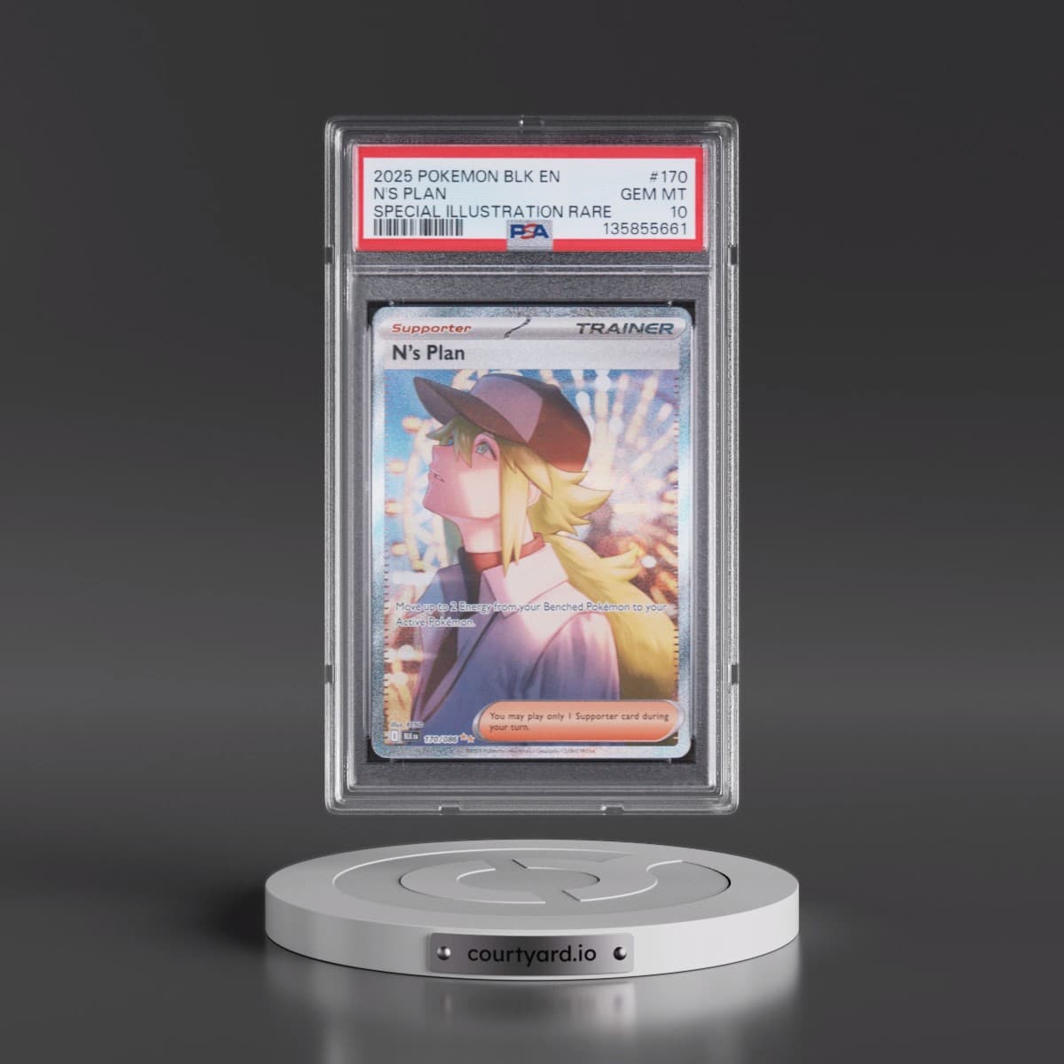2025 Pokémon Blk EN-Black Bolt #170 N's Plan - Special Illustration Rare (PSA 10 GEM MINT)