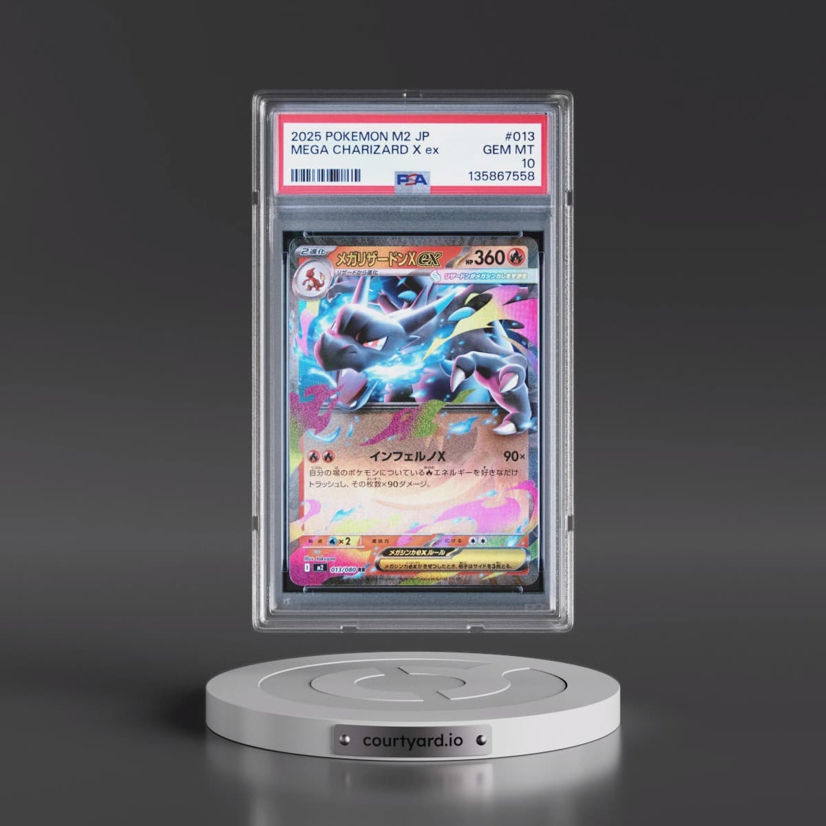 2025 Pokémon M2-Inferno X #013 Mega Charizard X EX - Holo (PSA 10 GEM MINT)