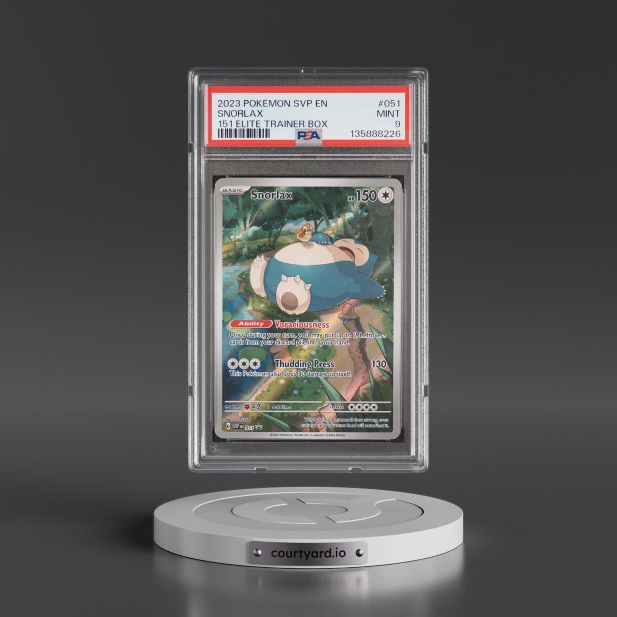 2023 Pokémon Svp EN-SV Black Star Promo #051 Snorlax - 151 Elite Trainer Box (PSA 9 MINT)