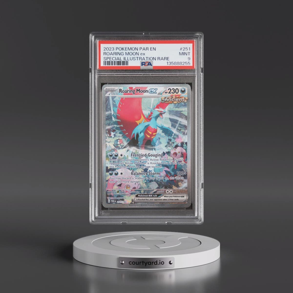 2023 Pokémon Par EN-Paradox Rift #251 Roaring Moon EX - Holo Special Illustration Rare (PSA 9 MINT)