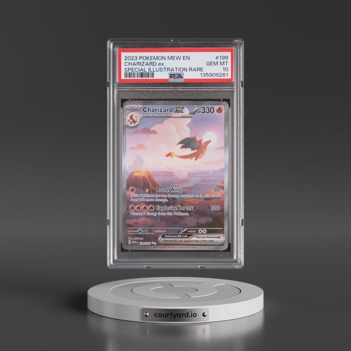 2023 Pokémon Mew EN-151 #199 Charizard EX - Holo Special Illustration Rare (PSA 10 GEM MINT)
