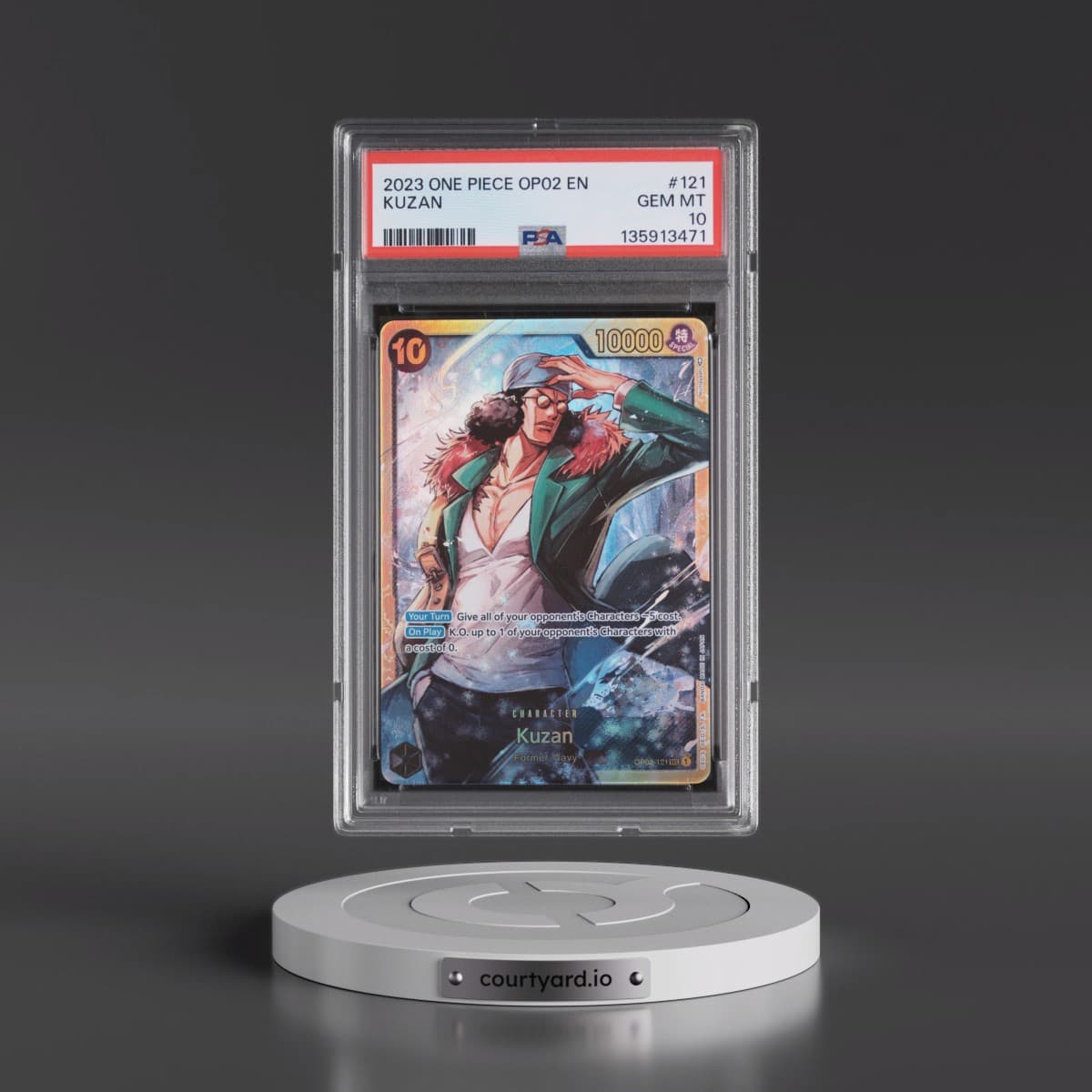 2023 One Piece Paramount War #121 Kuzan (PSA 10 GEM MINT)