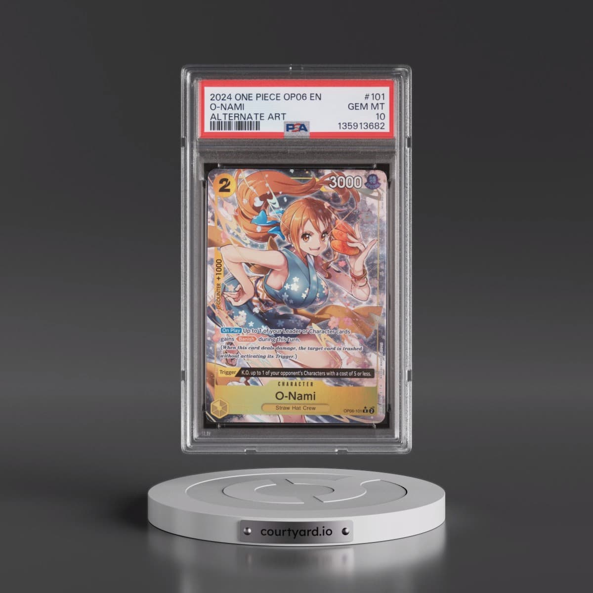 2024 One Piece OP06-Wings of the Captain #101 O-Nami - Alternate Art (PSA 10 GEM MINT)