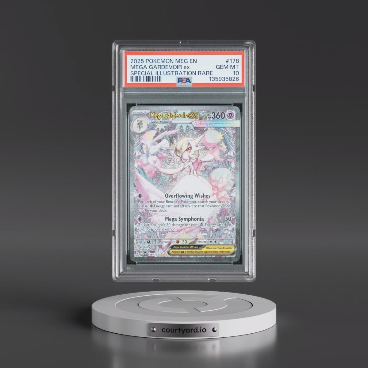 2025 Pokémon Meg EN-Mega Evolution #178 Mega Gardevoir EX - Holo Special Illustration Rare (PSA 10 GEM MINT)